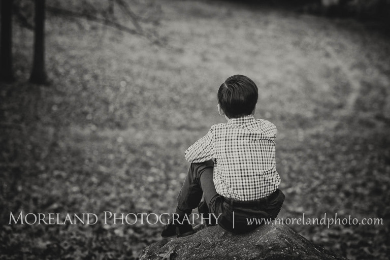 Boy sitting on a rock, Twin Portraits, Child Portraits, Atlanta Photgraphy, Moreland Photography, Roswell Portraits, twins, barn window, brother,