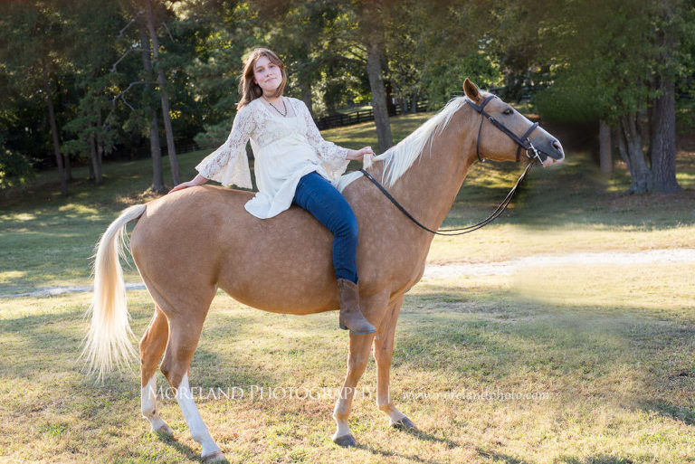 Georgia Portrait of a girl riding her horse in a horse paddock, Mike Moreland, Moreland Photography, Atlanta Portrait Photographer, Senior Photography Atlanta, Kings Ridge Christian Academy, Nature, Equestrian, Georgia Senior Portrait, Outdoors Photography, Georgia Girl, Equine, Horse And Girl, Girl And Horse, Palomino, Palomino Horse, Hunter Jumper, Horse Bridal, Cowboy Boots, White Lace , White Lace Blouse