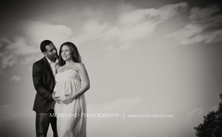 Maternity shoot of mother and father together, Mike Moreland, Moreland Photography, Outdoor Photography, Atlanta Portrait Photographer, Maternity Photography Atlanta, New Born Photography, New Born Photography Atlanta, Baby, Downtown Atlanta, Family, Mother, Father, Black and white 