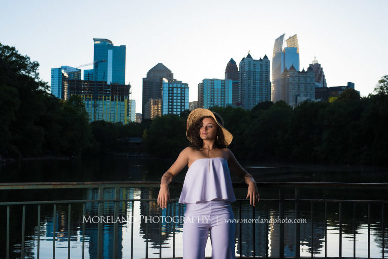 Mike Moreland, Moreland Photography, Senior Photography, Atlanta Portrait Photographer, Photography Atlanta, Atlanta, Atlanta City Skyline, Chic-outfit, hat, Fashion Photography